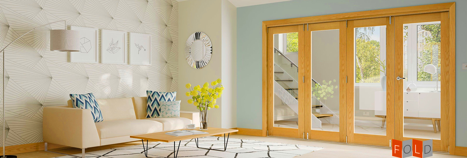 Folding door system hardware
